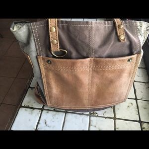 Myra Bag - fabric & canvas beautiful great & tan.
